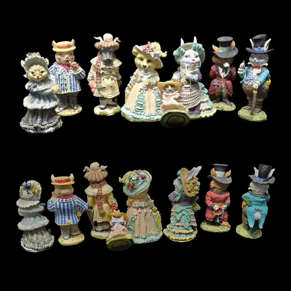 The Victorian Collection Easter Figurines Set of 8 Animal Characters VA01 - VA08